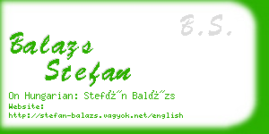 balazs stefan business card